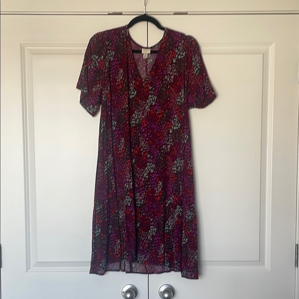 A New Day Floral V-Neck Flutter Sleeve Midi Dress